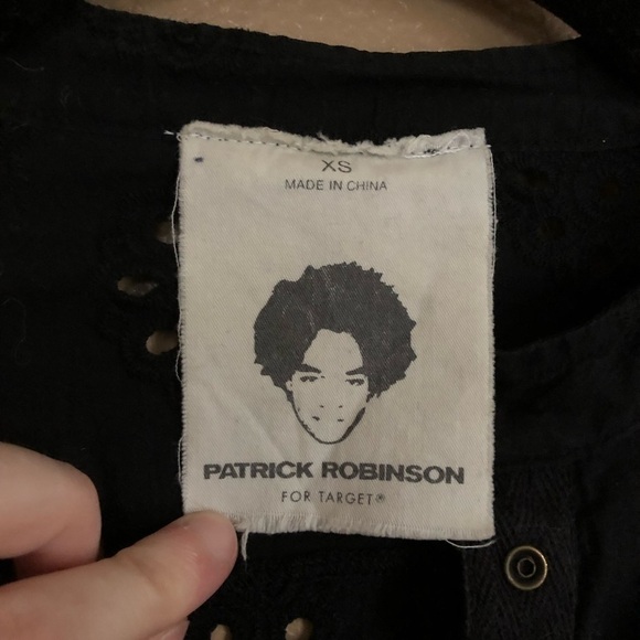 Patrick Robinson for Target Black Eyelit Tunic Size XS - Picture 6 of 7